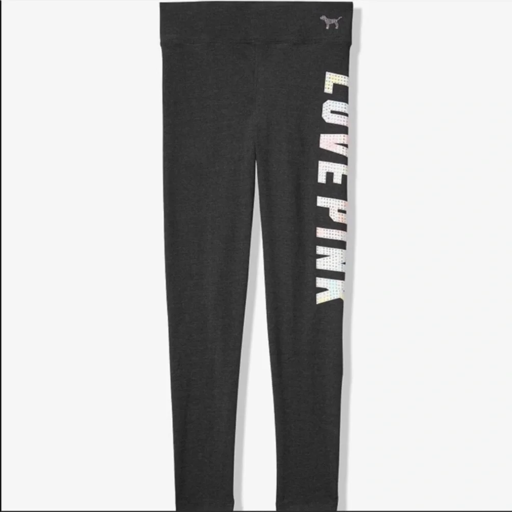 NWT VS PINK BLING PASTEL WATERCOLOR LEGGINGS - Picture 3 of 5